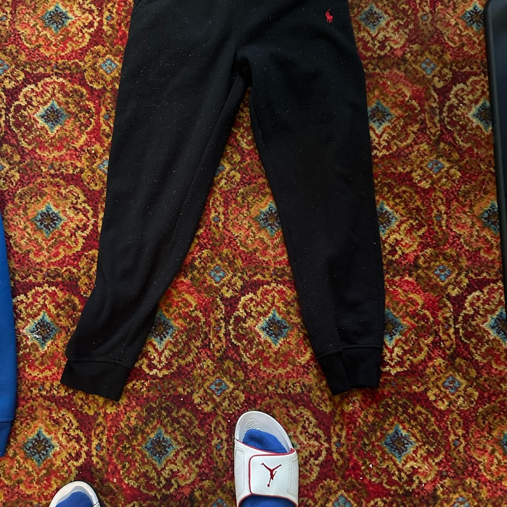 Polo by Ralph Lauren Black Sweatpants with Tapered Fit